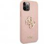 Guess Saffiano Big 4G Metal Logo кейс за iPhone 12 Pro Max - розов
