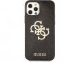 Guess Big 4G Full Glitter кейс за iPhone 12 Pro Max - черен
