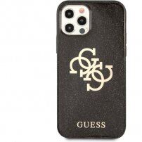 Guess Big 4G Full Glitter кейс за iPhone 12 Pro Max - черен
