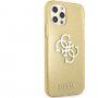 Guess Big 4G Full Glitter кейс за iPhone 12 Pro Max - златен