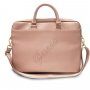 Guess Saffiano Vintage Script чанта за MacBook до 16" - розово-злато
