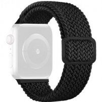 Сплетена каишка за Apple Watch Ultra 49mm / 46mm / 45mm / 44mm / 42mm - черен