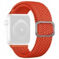 Сплетена каишка за Apple Watch Ultra 49mm / 46mm / 45mm / 44mm / 42mm - тъмнооранжева