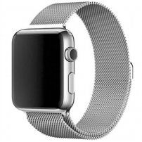 Метална каишка milanese дърпа за Apple Watch 42mm / 41mm / 40mm / 38mm - сребърна