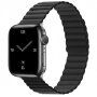 Силиконова магнитна каишка за Apple Watch Ultra 49mm / 46mm / 45mm / 44mm / 42mm - черен