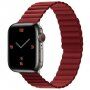 Силиконова магнитна каишка за Apple Watch Ultra 49mm / 46mm / 45mm / 44mm / 42mm - червен