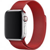 Метална каишка milanese дърпа за Apple Watch 42mm / 41mm / 40mm / 38mm - червена