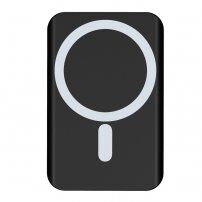 Пауър банка с безжично зареждане MagSafe с порт USB-C - 4 000 mAh - черна