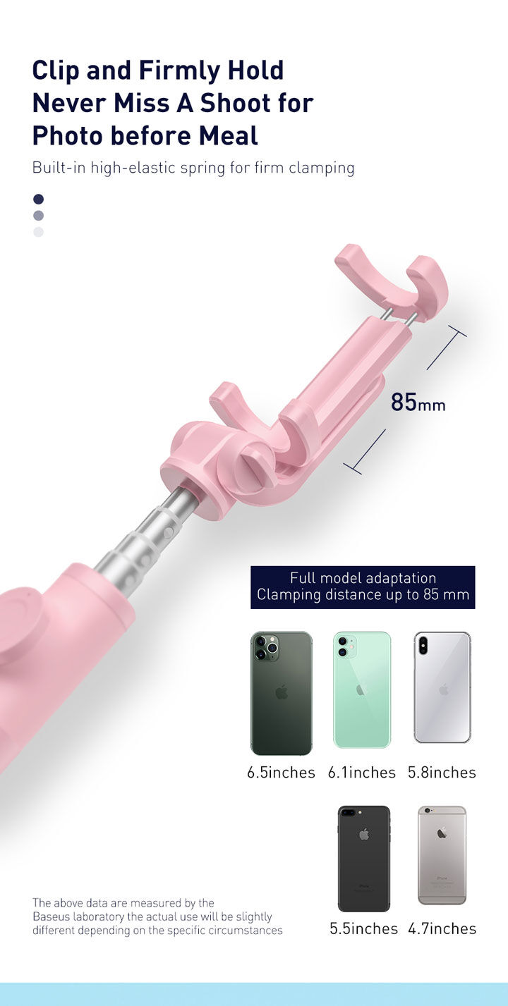 Baseus Lovely bluetooth селфи стик с трипод за iPhone - черна