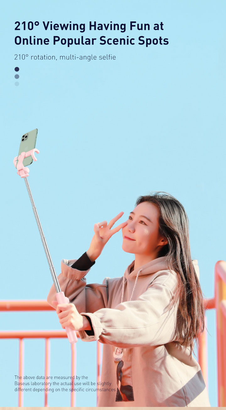 Baseus Lovely bluetooth селфи стик с трипод за iPhone - черна