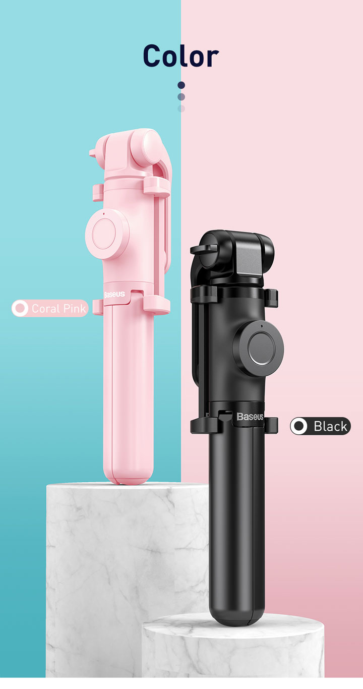 Baseus Lovely bluetooth селфи стик с трипод за iPhone - черна