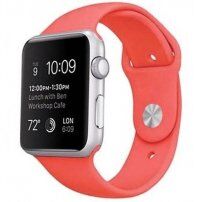 Силиконова спортна каишка за Apple Watch 42mm / 41mm / 40mm / 38mm - M/L - коралова