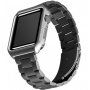 Метален кейс с каишка за Apple Watch 42mm / 41mm / 40mm / 38mm - черна