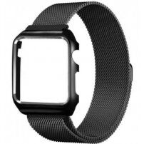 Метален калъф каишка за Apple Watch 42mm - черна