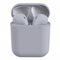 InPods 12 безжични bluetooth слушалки с калъф за зареждане за устройства на Apple - сива