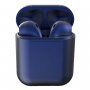 InPods 12 безжични bluetooth слушалки с калъф за зареждане за устройства на Apple - сапфирено сини
