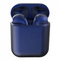 InPods 12 безжични bluetooth слушалки с калъф за зареждане за устройства на Apple - сапфирено сини