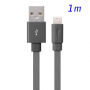 YellowKnife lightning кабел за синхронизиране и зараждане със сертификат MFi за Apple iPhone / iPad / iPod - сив - 1m