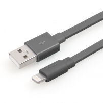 YellowKnife lightning кабел за синхронизиране и зараждане със сертификат MFi за Apple iPhone / iPad / iPod - сив - 1m