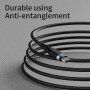 Wiwu 3в1 cплетен кабел за пренос на данни и зареждане USB-A / USB-C / Lightning / micro USB за iPhone / iPad / iPod / AirPods - 1,2 m - черен