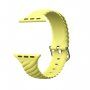 Сплетена силиконова каишка за Apple Watch 42mm / 41mm / 40mm / 38mm - жълт