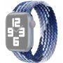 Найлонова каишка с цветна оплетка за Apple Watch 42mm / 41mm / 40mm / 38mm - XS - син