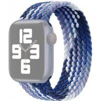 Найлонова каишка с цветна оплетка за Apple Watch 42mm / 41mm / 40mm / 38mm - XS - син