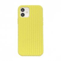 Силиконов кейс с плетка за iPhone 11 - жълт
