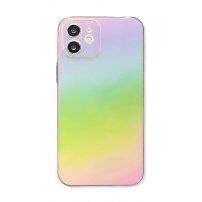 Прозрачен огледален кейс за iPhone 12 - цветовете на дъгата