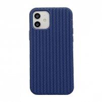 Силиконов кейс с плетка за iPhone 12 - тъмносин