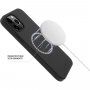 FIXED MagFlow силиконов кейс съвместим с MagSafe за iPhone 12 mini - розов