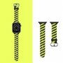 Сплетена силиконова каишка за Apple Watch 42mm / 41mm / 40mm / 38mm - черно-зелен
