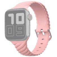 Сплетена силиконова каишка за Apple Watch 42mm / 41mm / 40mm / 38mm - розов