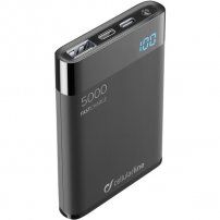 Cellularline FreePower Manta HD външна батерия с портове USB-C / USB - 5 000 mAh - черна