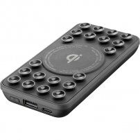 Cellularline Octopus 5000 mAh безжична външна батерия с вендузи - черна