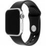 FIXED Silicone Strap каишка с къса и дълга катарама за Apple Watch 42mm / 41mm / 40mm / 38mm - черен