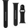 FIXED Silicone Strap каишка с къса и дълга катарама за Apple Watch 42mm / 41mm / 40mm / 38mm - черен