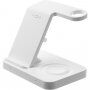 FIXED Powerstation 3в1 стойка с безжично зареждане за iPhone / Apple Watch / AirPods - бял