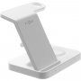 FIXED Powerstation 3в1 стойка с безжично зареждане за iPhone / Apple Watch / AirPods - бял