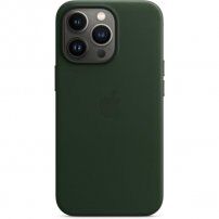 Оригинален Apple кожен кейс с MagSafe за iPhone 13 Pro - секвоено зелено