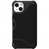 UAG Metropolis устойчив флип калъф за iPhone 13 - цвят черен кевлар