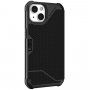 UAG Metropolis устойчив флип калъф за iPhone 13 - цвят черен кевлар