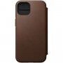 Nomad MagSafe Rugged Folio кожен флип калъф за iPhone 13 - кафяв