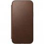 Nomad MagSafe Rugged Folio кожен флип калъф за iPhone 13 Pro Max - кафяв