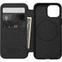 Nomad MagSafe Rugged Folio кожен флип калъф за iPhone 13 mini - черно