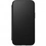 Nomad MagSafe Rugged Folio кожен флип калъф за iPhone 13 mini - черно