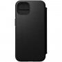 Nomad MagSafe Rugged Folio кожен флип калъф за iPhone 13 - черно