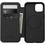 Nomad MagSafe Rugged Folio кожен флип калъф за iPhone 13 - черно
