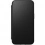Nomad MagSafe Rugged Folio кожен флип калъф за iPhone 13 - черно