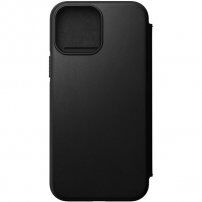 Nomad MagSafe Rugged Folio кожен флип калъф за iPhone 13 Pro Max - черно